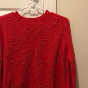 H&M. Red Heart Sweater